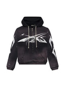 Hellstar Spiderweb Sport Logo Zip-Up Hoodie in black one-kickz
