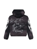 Hellstar Spiderweb Sport Logo Zip-Up Hoodie in black one-kickz