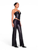 I.am.gia Faux Leather Black Strapless Corset one-kickz
