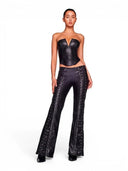 I.am.gia Faux Leather Black Strapless Corset one-kickz