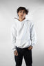 Balenciaga FW17 Archetype Back Logo White Pullover Hoodie