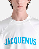 Jacquemus Le T-Shirt Typo White/Blue one-kickz