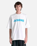 Jacquemus Le T-Shirt Typo White/Blue one-kickz