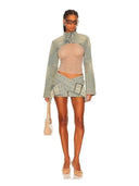 Jaded London Assasin Micro Mini Skirt In Blue Denim one-kickz