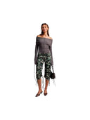 Jaded London Extreme Foldover Lace Up Knit Top Ash Grey one-kickz