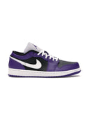 Jordan 1 Low Court Purple Black one-kickz