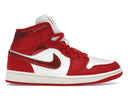 Jordan 1 Mid SE Red Cracked Leather Women's one-kickz