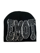 Mixed Emotion Black ‘Rhinestones’ Beanie one-kickz