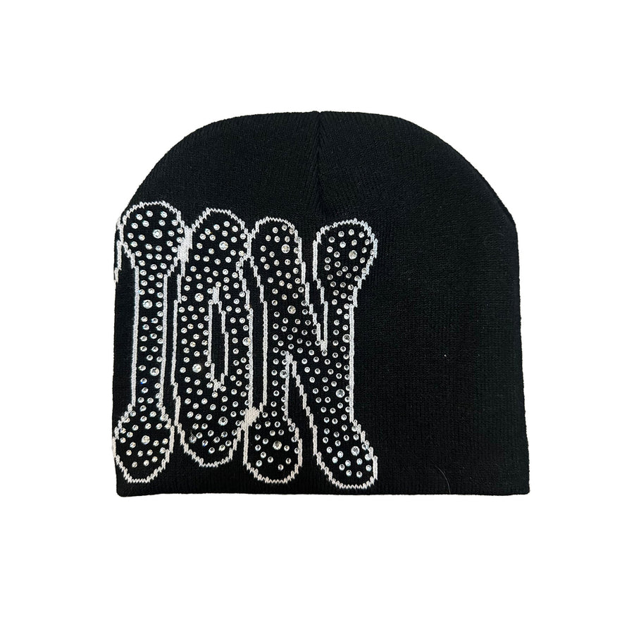 Mixed Emotion Black ‘Rhinestones’ Beanie