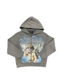 Mixed Emotions Angel Grey Rhinestone Hoodie one-kickz