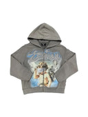 Mixed Emotions Angel Grey Rhinestone Hoodie one-kickz
