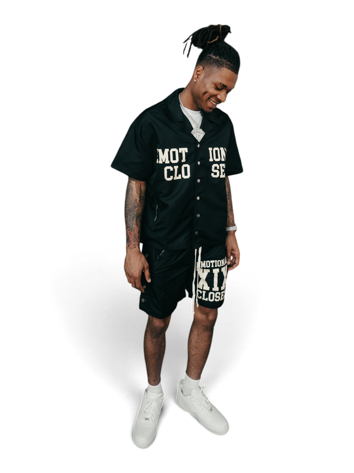 Mixed Emotions Black "Backyard" Nylon shirt