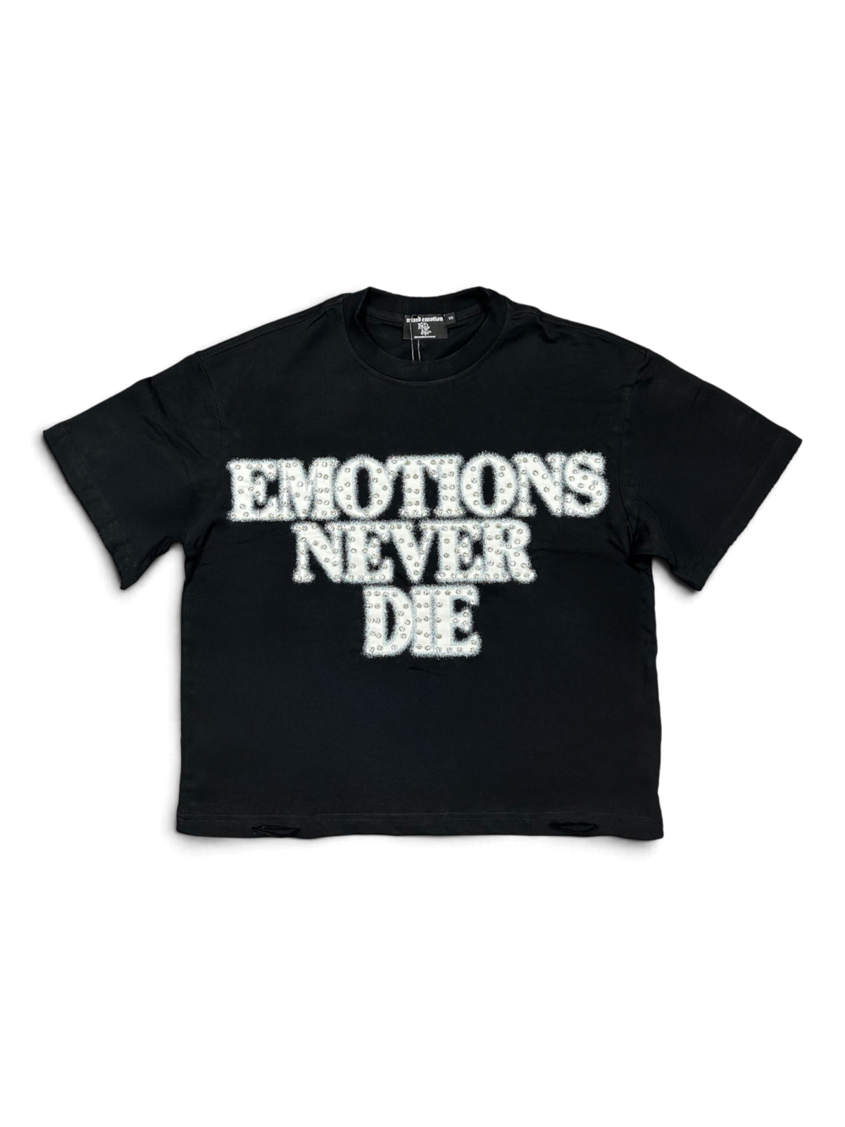 Mixed Emotions Black 'End' Rhinestone Tee