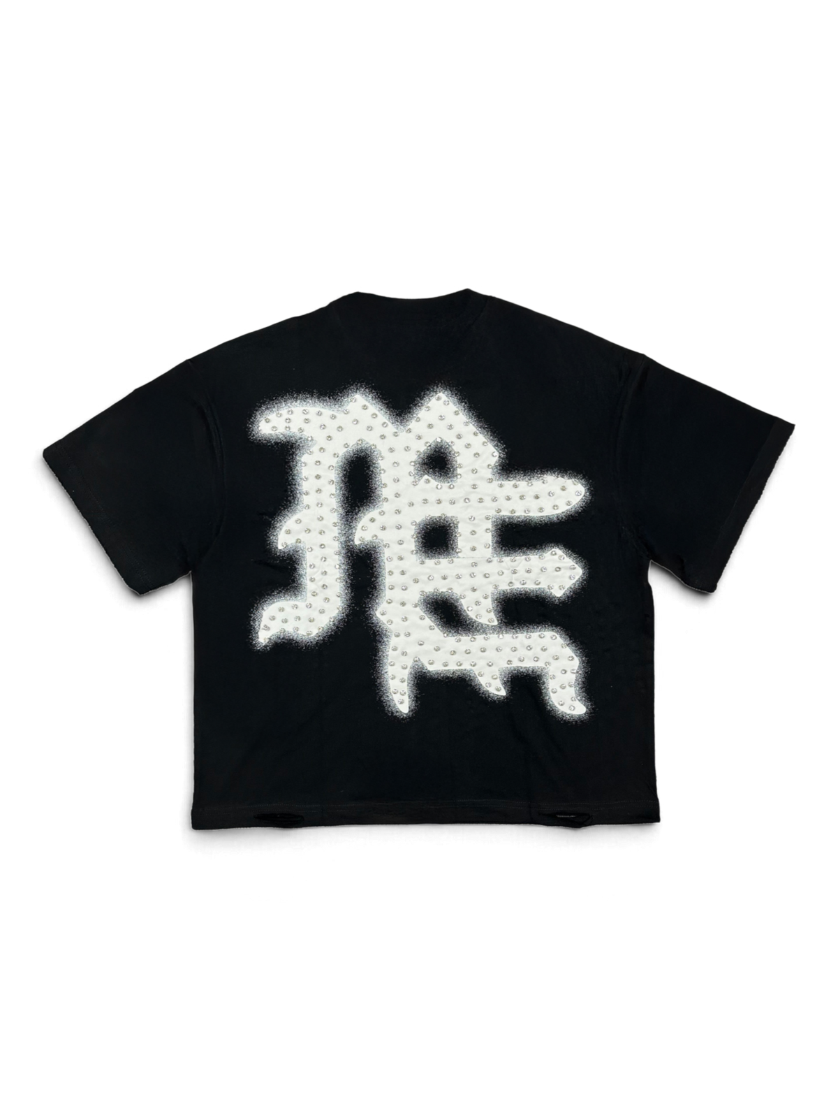 Mixed Emotions Black 'End' Rhinestone Tee