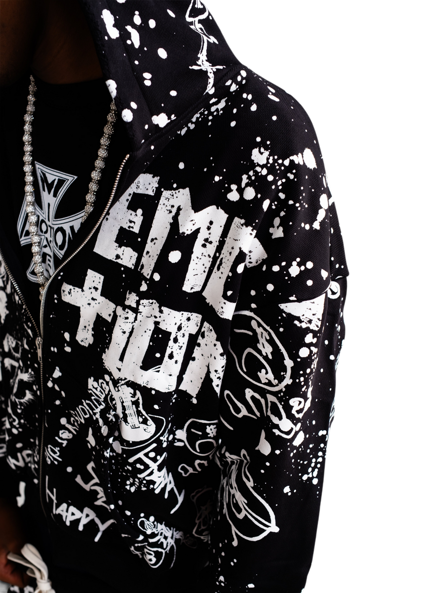 Mixed Emotions Black "Graffiti" Hoodie