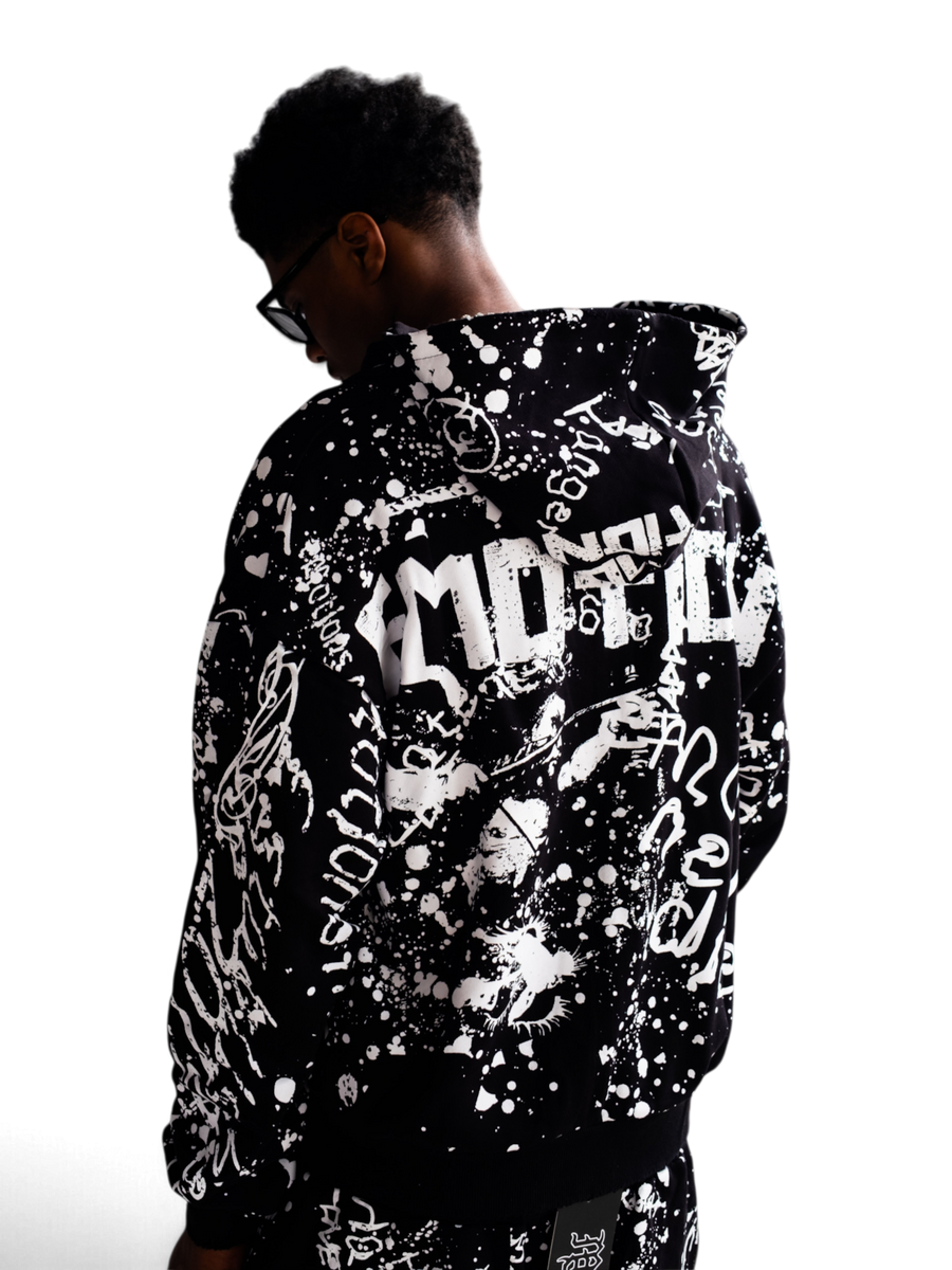 Mixed Emotions Black "Graffiti" Hoodie