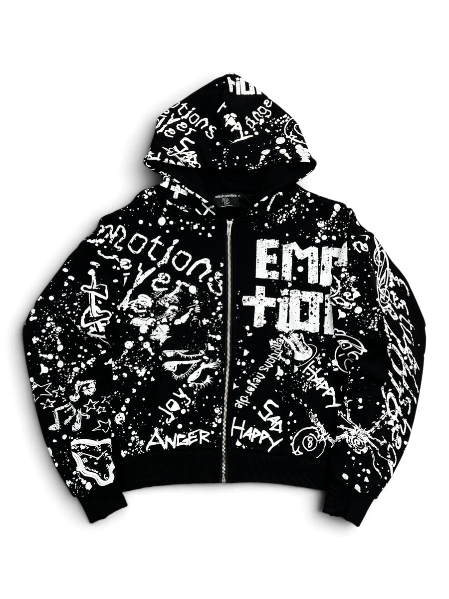 Mixed Emotions Black "Graffiti" Hoodie