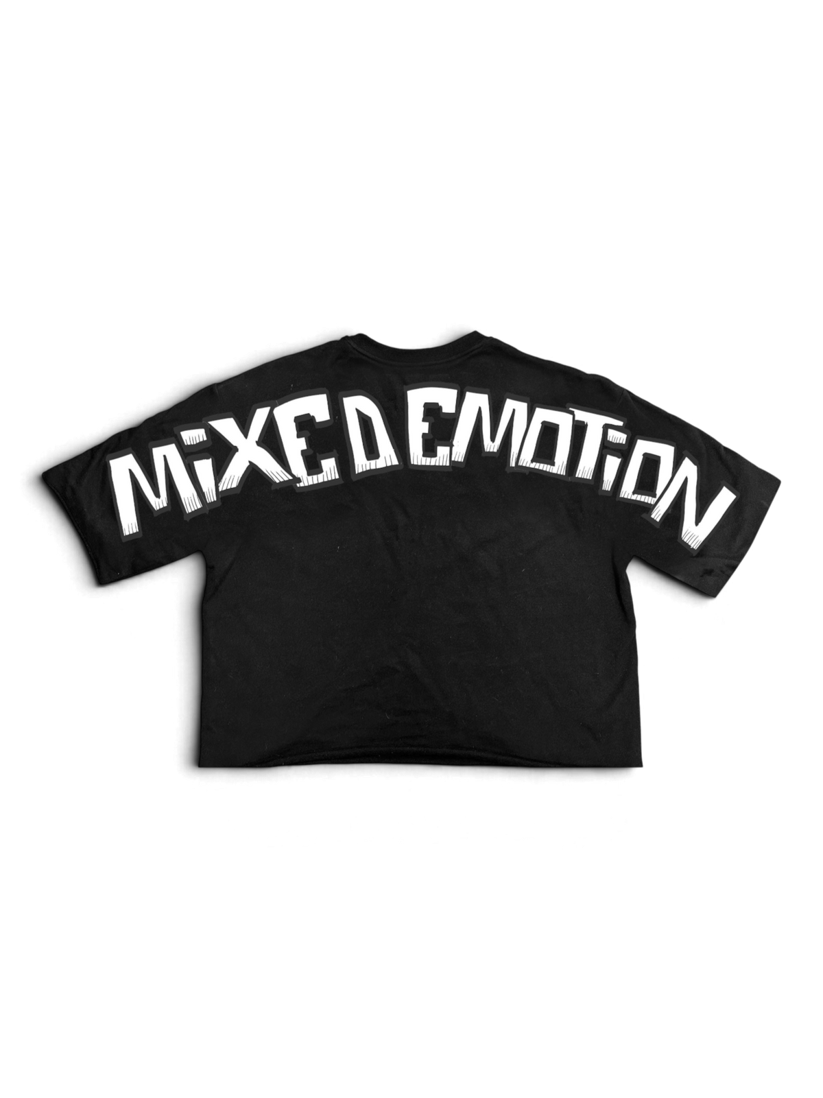 Mixed Emotions Black "Monster" cropped Tee