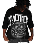 Mixed Emotions Black “Monster” cropped Tee one-kickz