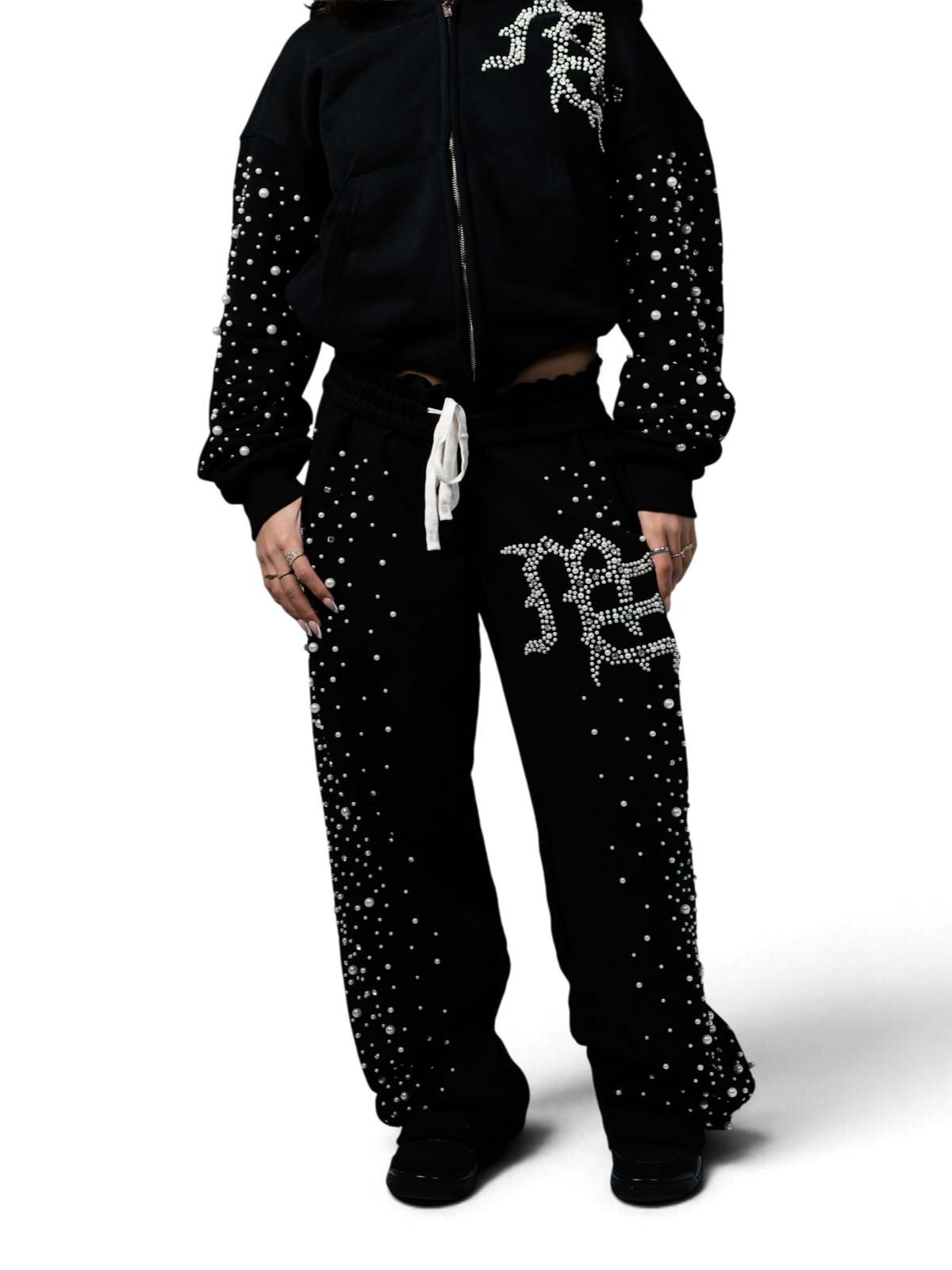 Mixed Emotions Black 'Pearl' Sweatpants