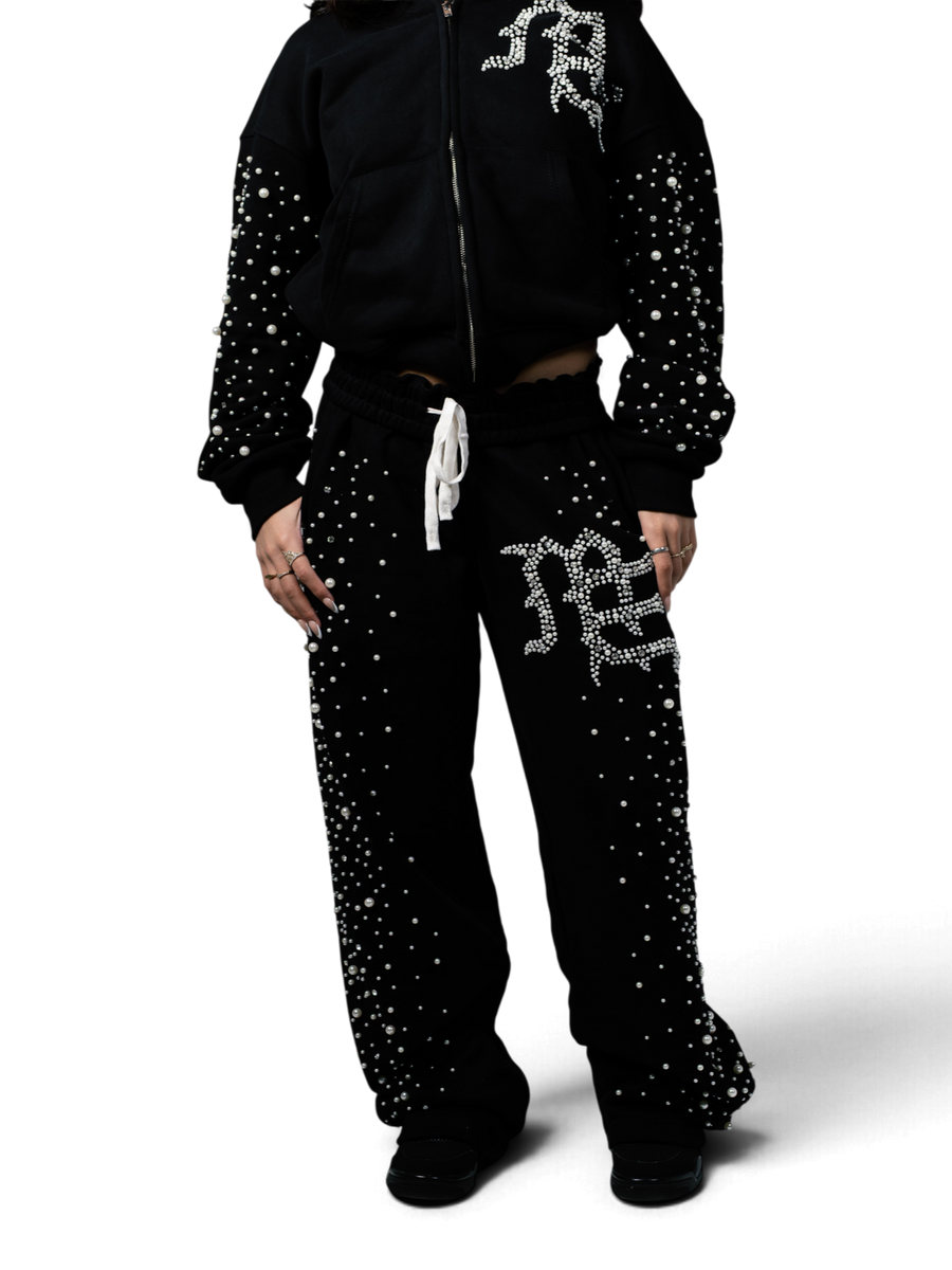 Mixed Emotions Black 'Pearl' Sweatpants