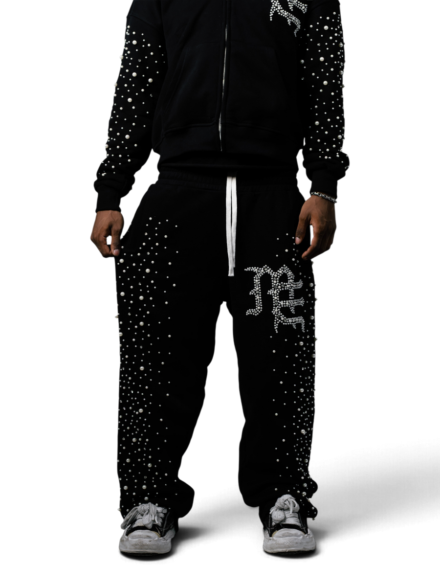 Mixed Emotions Black 'Pearl' Sweatpants
