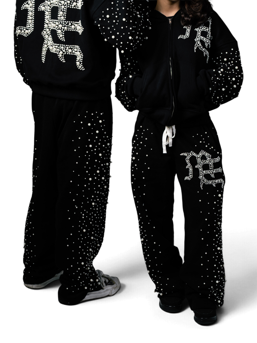Mixed Emotions Black 'Pearl' Sweatpants