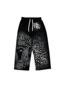 Mixed Emotions Black Striped Sweatpants one-kickz