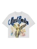 Mixed Emotions Blue "Rhinestone" Cropped Shirt
