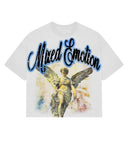 Mixed Emotions Blue Rhinestone Cropped Tee White one-kickz