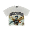 Mixed Emotions Boxy Fit Strass Arch Angel Tee White one-kickz