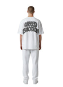 Mixed Emotions Boxy Fit Strass Arch Angel Tee White one-kickz