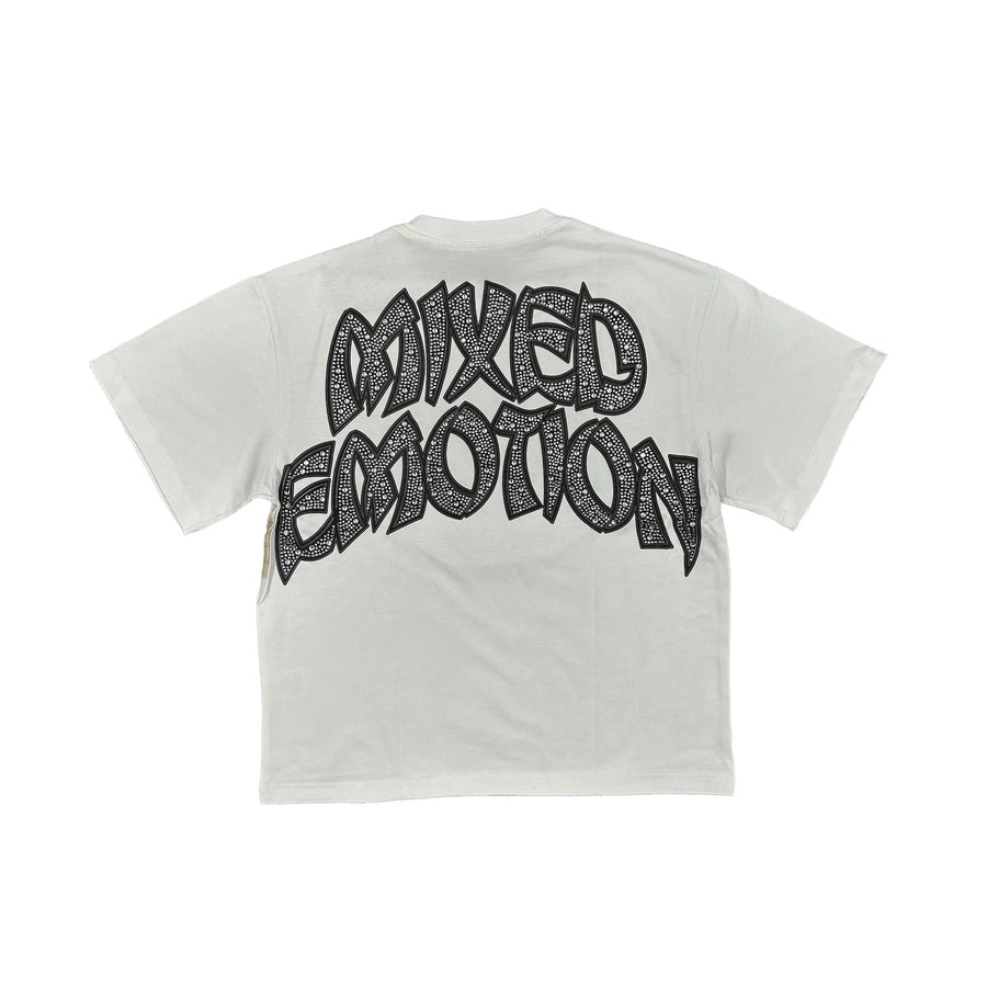 Mixed Emotions Boxy Fit Strass Arch Angel Tee White