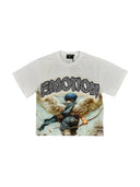 Mixed Emotions Boxy Fit Strass Arch Angel Tee White one-kickz