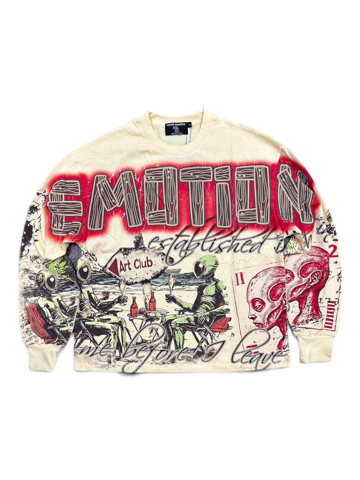 Mixed Emotions Cream 'Art Club' Long Sleeve