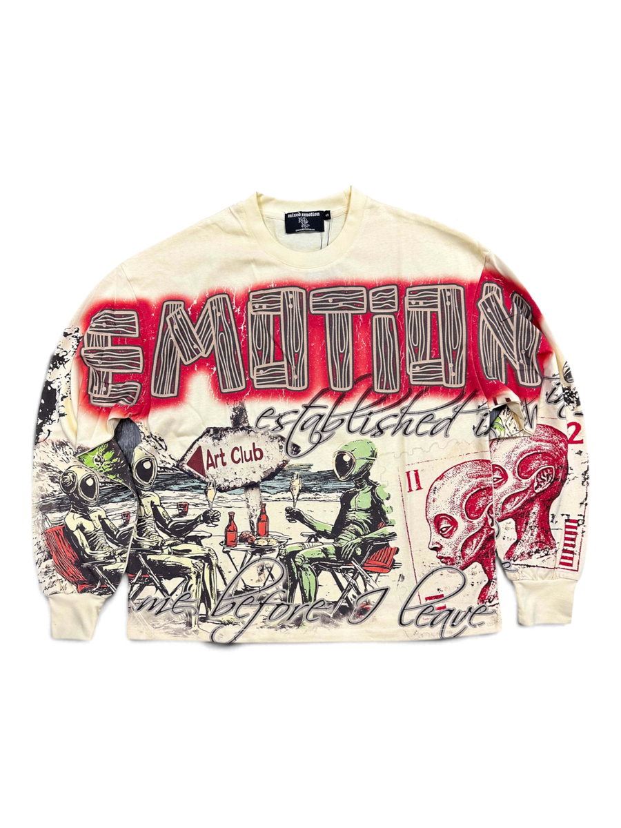 Mixed Emotions Cream 'Art Club' Long Sleeve