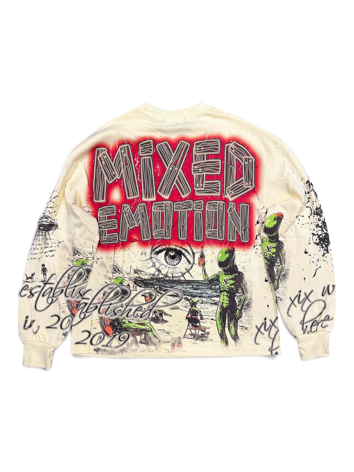 Mixed Emotions Cream 'Art Club' Long Sleeve