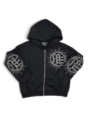 Mixed Emotions 'Eclipse' Black Rhinestone Hoodie