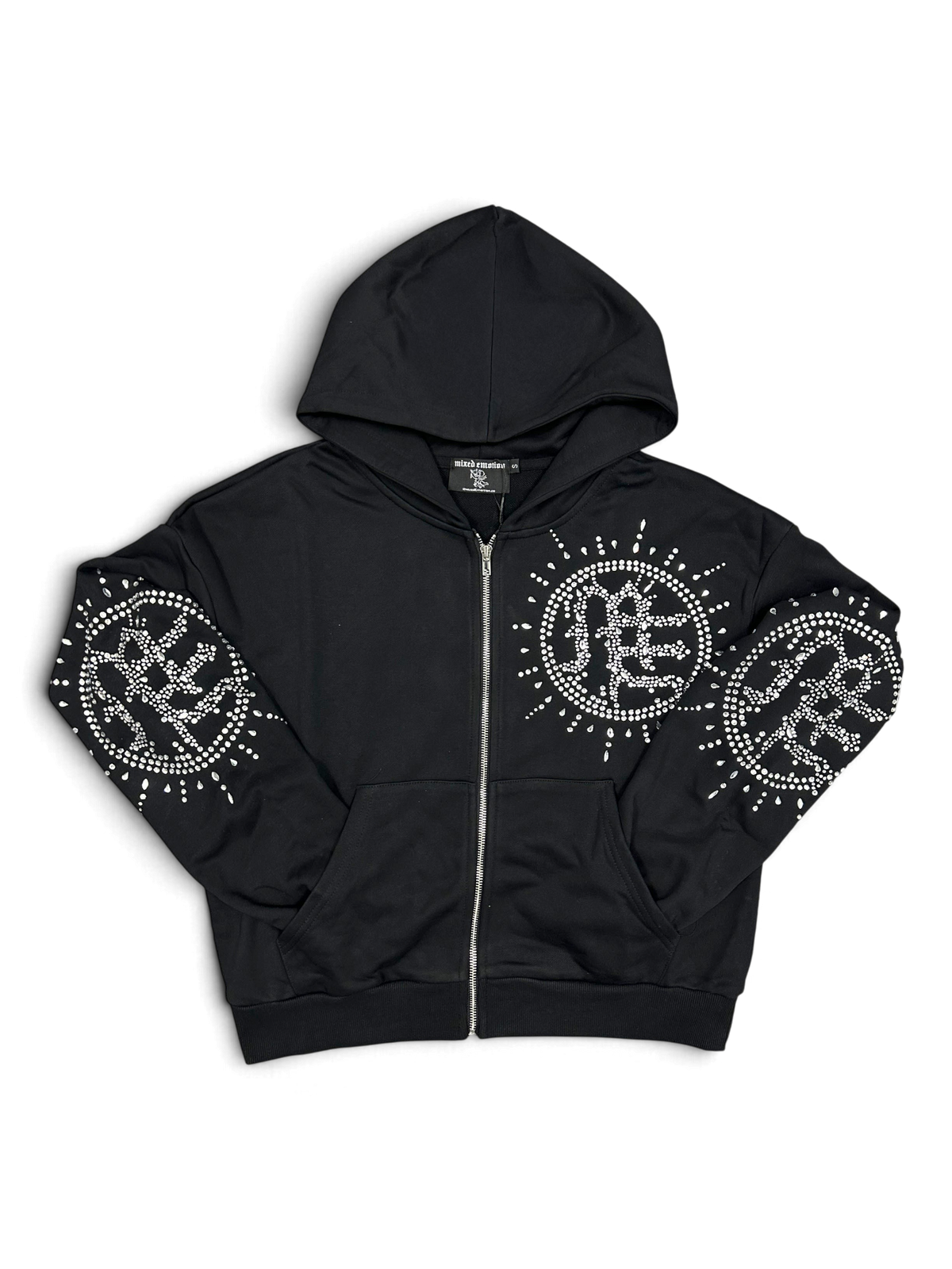 Mixed Emotions 'Eclipse' Black Rhinestone Hoodie