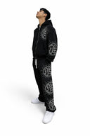 Mixed Emotions Eclipse Black Rhinestone Sweats one-kickz