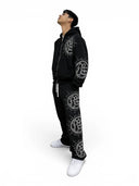 Mixed Emotions Eclipse Black Rhinestone Sweats one-kickz