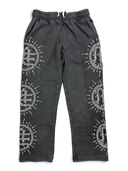 Mixed Emotions 'Eclipse' Grey Acid Wash Rhinestone Sweats