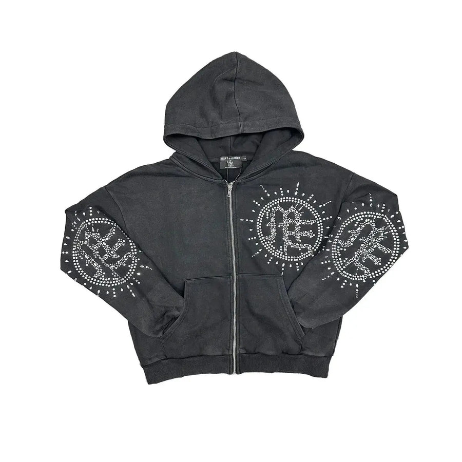 Mixed Emotions Eclipse Grey Zip Hoodie