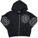 Mixed Emotions Eclipse Rhinestone Black Zip Hoodie one-kickz