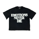 Mixed Emotions 'End' Rhinestone Black & White Tee