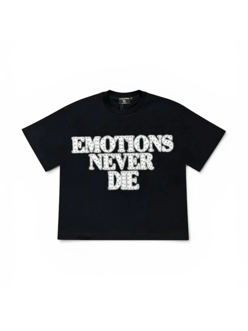 Mixed Emotions ´End´ Rhinestone Tee Black
