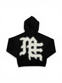 Mixed Emotions End Rhinestones Zip Hoodie Black