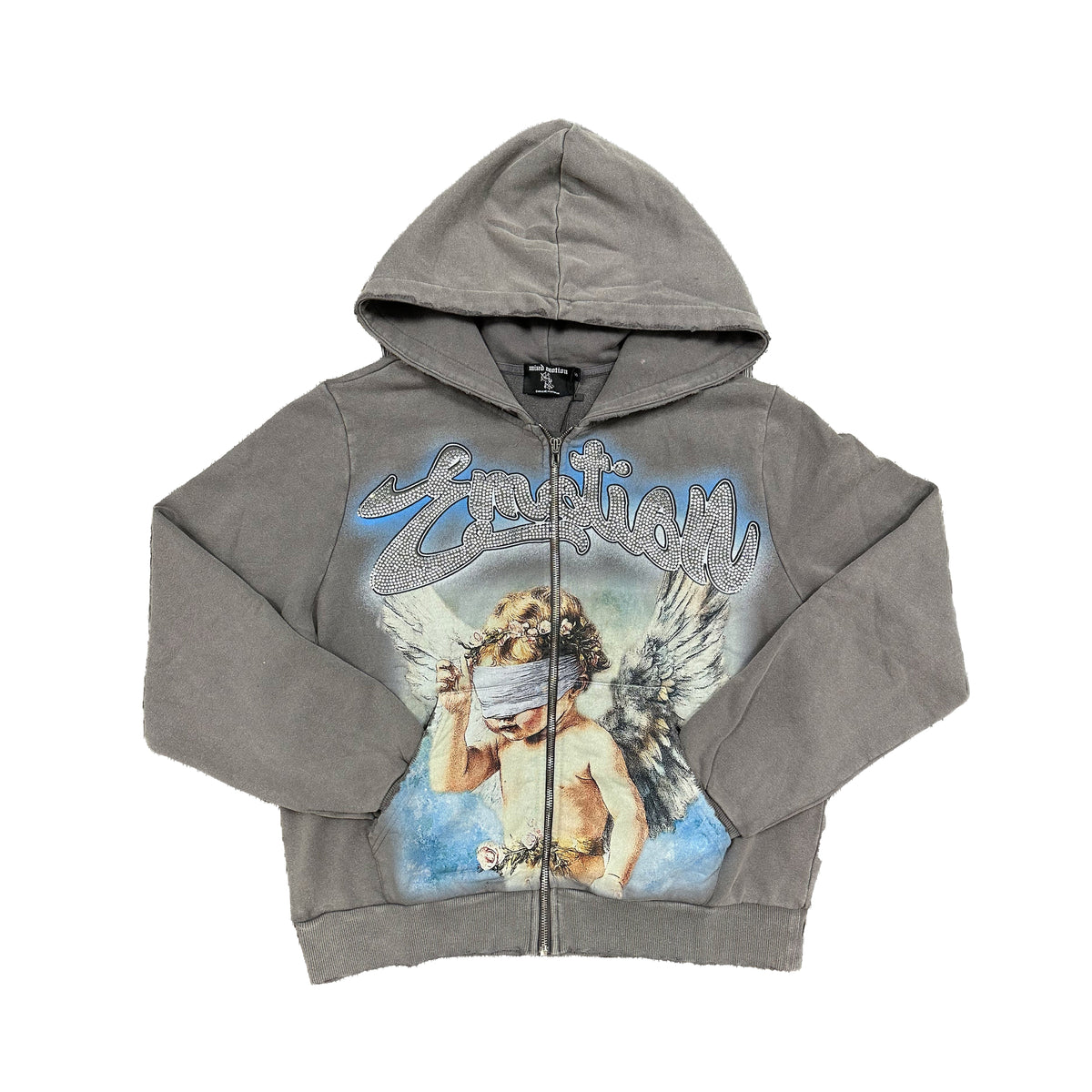 Mixed Emotions Grey "Rhinestone" Hoodie