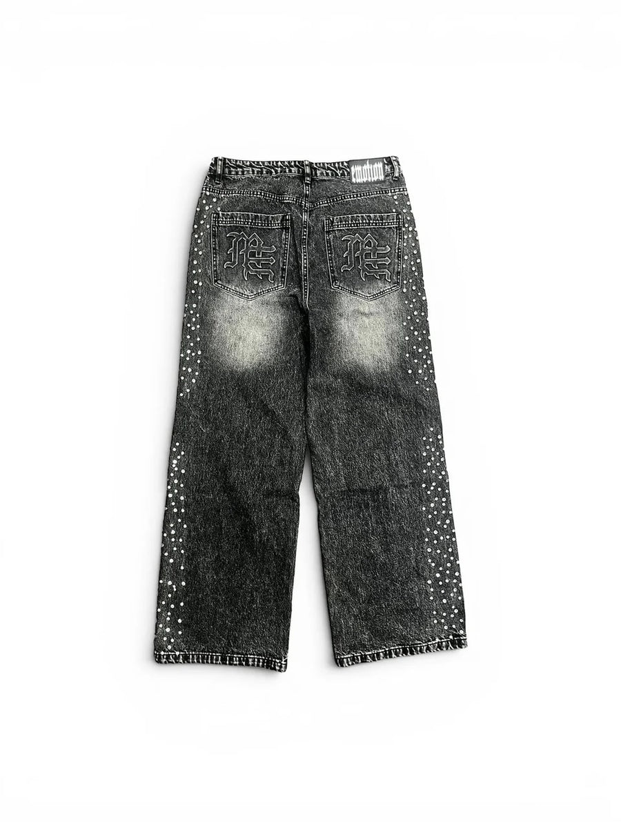 Mixed Emotions Grey Stone Baggy Jeans