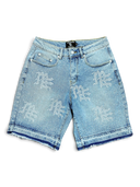 Mixed Emotions 'ME' Rhinestone Denim Shorts